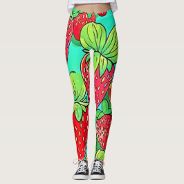 Legging Strawberry Pop Art Pattern