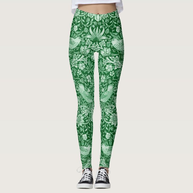 Legging Strawberry Thef Green, William Morris (Frente)