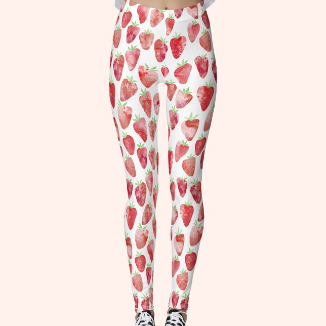 Legging Strawberry Watercolor (Criador carregado)