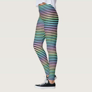 Legging Stripes Arco-Íris Pastel