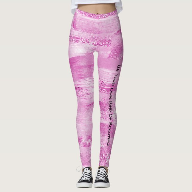 Legging Stripes de Sparkle Rosa Girly (Frente)