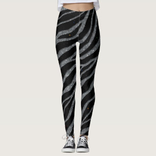Legging Stripes de TempoEspaçoEspelhado - Prata-Relógio