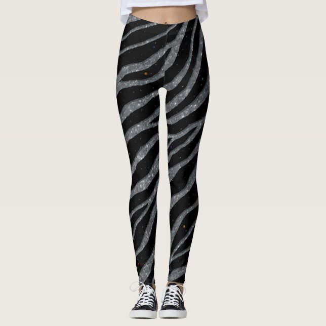 Legging Stripes de TempoEspaçoEspelhado - Prata-Relógio (Frente)