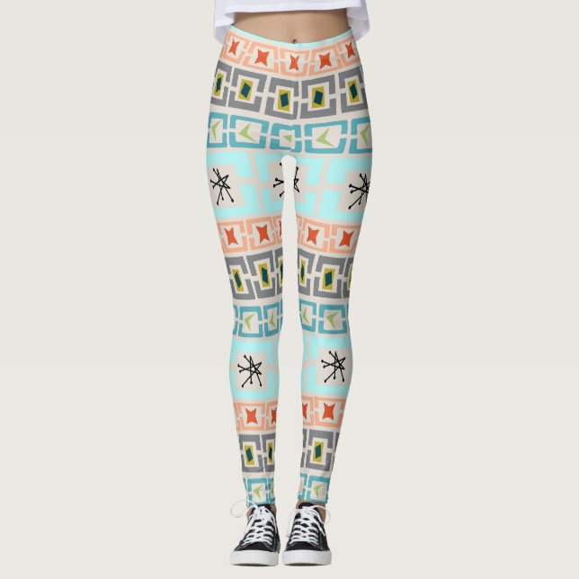 Legging Stripes do século médio (Frente)