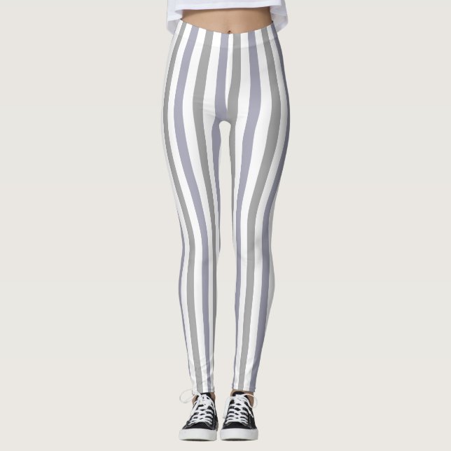 Legging stripes lilás de cinza (Frente)