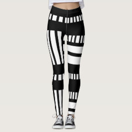 Legging Stripes.Preto Branco 01