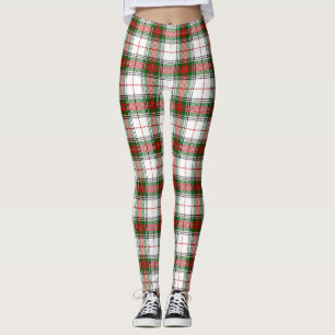 Legging Stuart / Stewart tartan xadrez verde branca