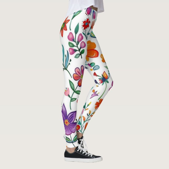 Legging stylish colorful flowers pattern (Direita)
