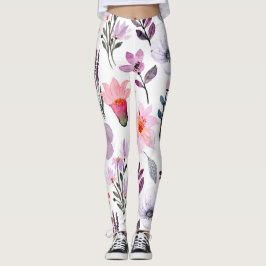 Legging stylish colorful flowers pattern