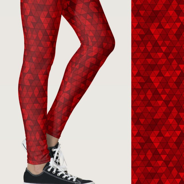 Legging Stylish red geometric modern patterned (Criador carregado)