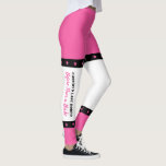 Legging Sua última Festa de solteira de Disco Cowgirl<br><div class="desc">Celebre em estilo com estas leggings personalizadas que são perfeitas para a sua festa de solteira temida de vaqueira de discoteca. Eles têm um esquema cor rosa,  preto e branco com sua própria mensagem personalizada subindo na lateral de cada perna.</div>