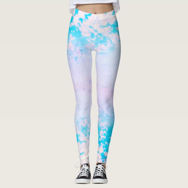 Legging Suavidade natural, nuvens de cirros macios (Frente)