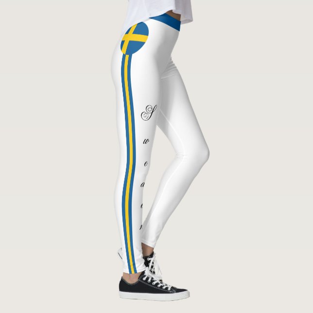 Legging Suecia e bandeira sueca, adeptos de viagem/ esport (Direita)