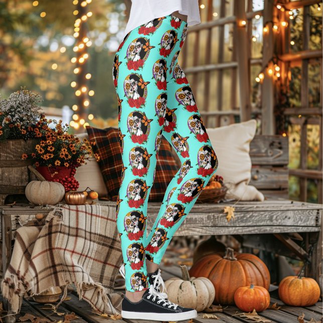 Legging Sugar Skulls Art Nouveau (Criador carregado)
