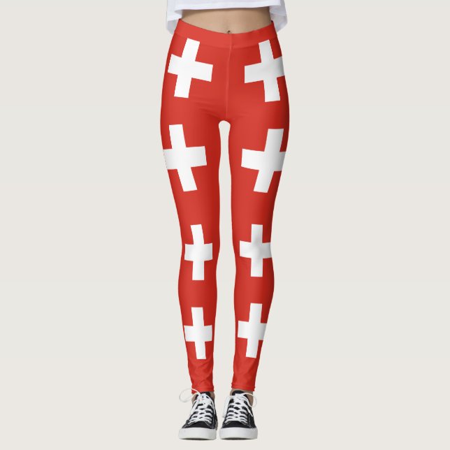 Legging Suiça - cruz branca (Frente)