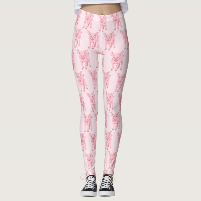Legging Suíno rosa-claro (Frente)