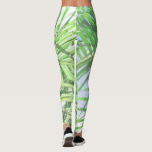 Legging Summer Vibes Palm Tree deixa pastel verde pálido
