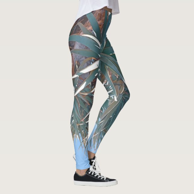 Legging Summer Vibes Palm Tree deixa verde-claro (Direita)