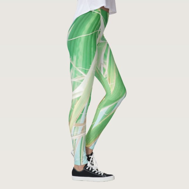Legging Summer Vibes Palm Tree deixa verde-claro (Direita)