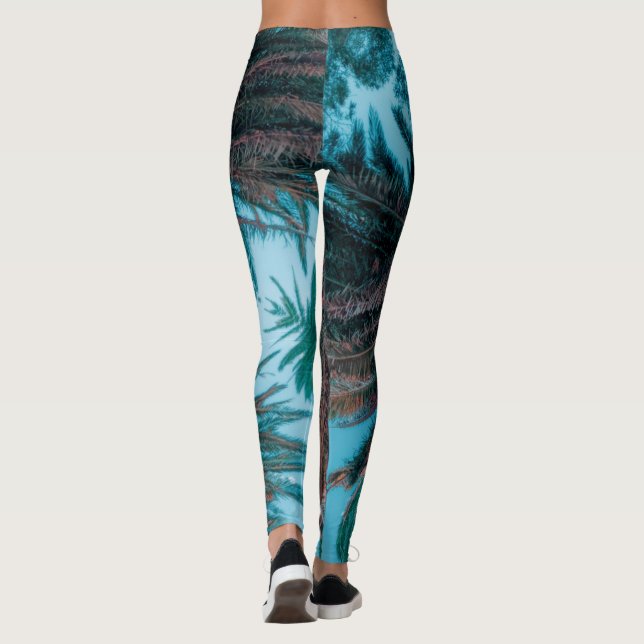 Legging Summer Vibes Palm Tree deixa verde-claro (Verso)