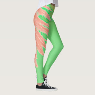 Legging Summer Vibes Palm Tree deixa verde-claro
