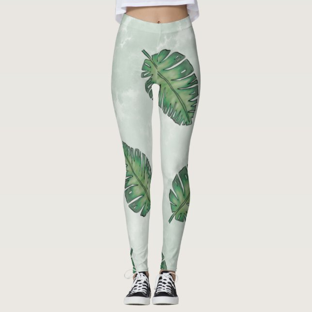 Legging Summer With Green Leaf (Frente)