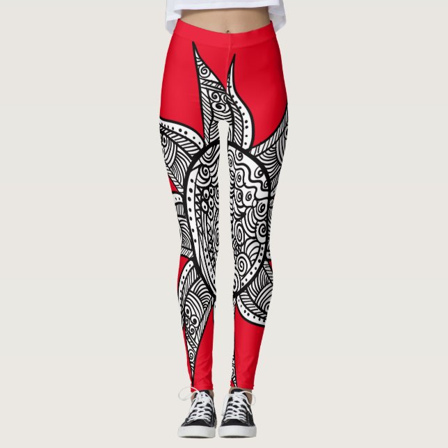 Legging Sun Tattoo Thunder_Cove estilo Henna (Frente)