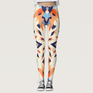Legging Sunburst Ikat Pattern