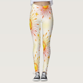 Legging Sunbursts Padrão Invisível