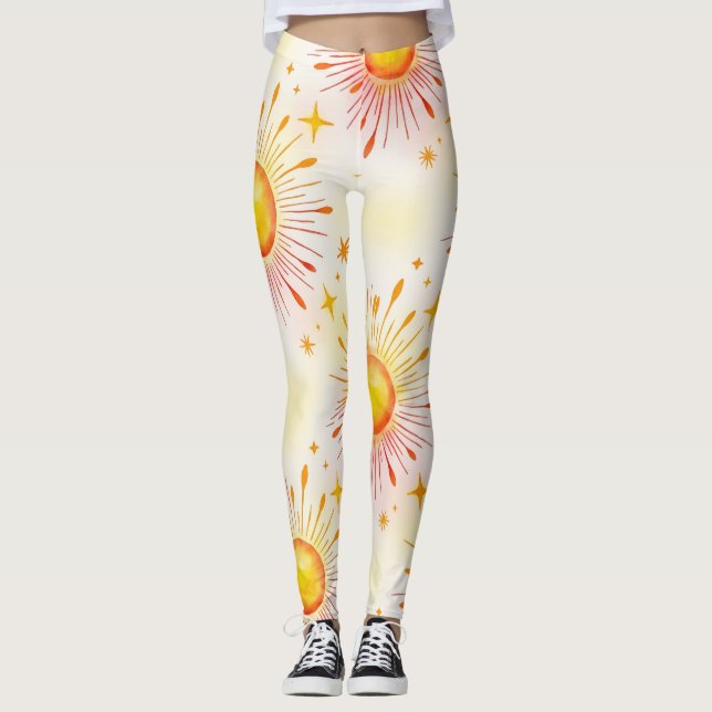 Legging Sunbursts Padrão Invisível (Frente)