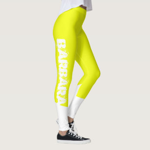 Legging Sunny Barbara adiciona seu nome Abstrato