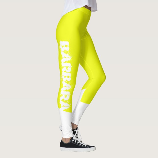 Legging Sunny Barbara adiciona seu nome Abstrato (Direita)
