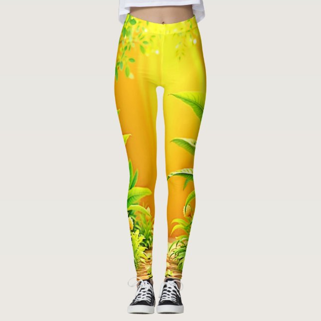 Legging Sunny Nature Path Art (Frente)