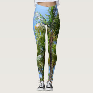 Legging Sunny Palms Oasis #1 #tropical #wall #art