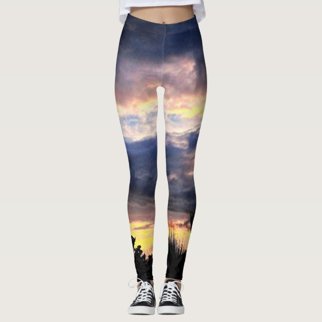 Legging Sunset Com Palmas (Frente)