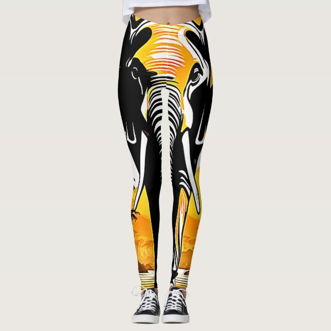 Legging Sunset de Elefante Majestoso (Frente)