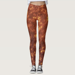 Legging Superfície do planeta de lava quente vulcânica