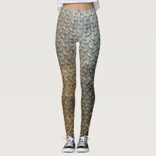 Legging Superfície metálica, fundo de textura refletora.