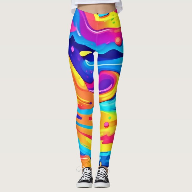 Legging Suportes de tinta cósmica (Frente)