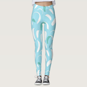 Legging Surfs de pipa azul e linhas Legal