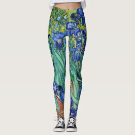 Legging Surge Vincent Van Gogh Blue Flowers Nature Art