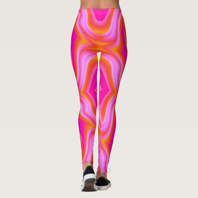 Legging Surpresa de Sherber no rosa e na laranja (Verso)