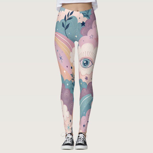 Legging Surreal Dreamcore Texture – Seamless Ethereal  (Frente)