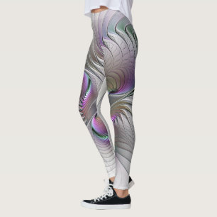Legging Surreal Shy Beauty Modern Abstrato Fractal Art