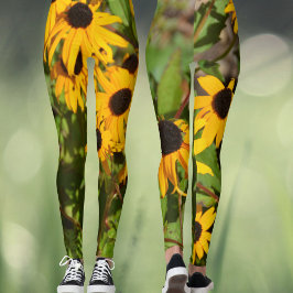 Legging Susana de Olhos Pretos Floral Botânico Ousado