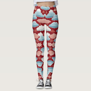 Legging Sussurros do Céu: Um Padrão Chinês na Nuvem