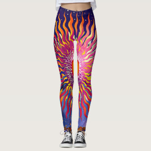 Legging "Sussurros Solares no Céu" O Sol