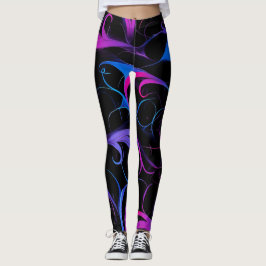 Legging 💫 Swirling Pink & Violet Pattern - Elegant & Myst