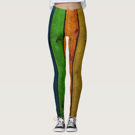 Legging tábuas de madeira de cores lindas