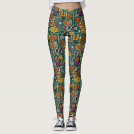 Legging TALISMÃS calças verdes viridian